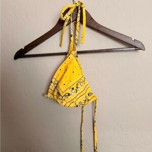 Wild Fable Yellow Bandana Print Top